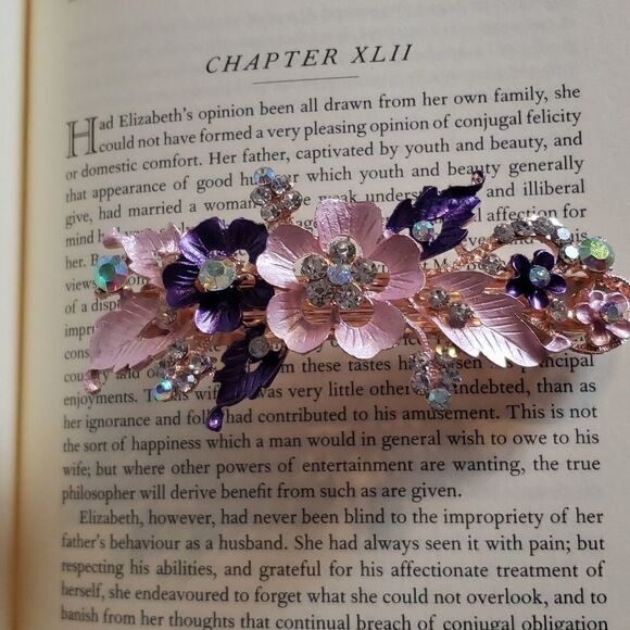 Accessories - Pink and Purple Floral Hair Clip